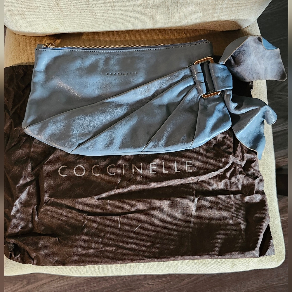 Coccinelle Gray Leather Clutch